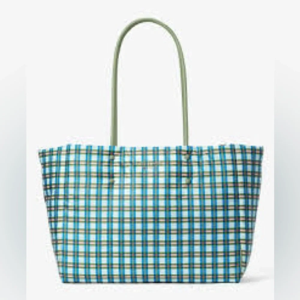 Kate Spade ♠️ Everything Puffy Plaid Tote - Picture 2 of 10
